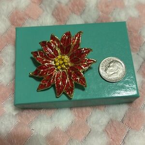 Poinsettia Brooch
